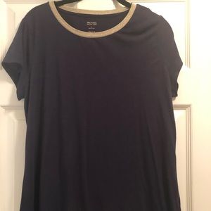 Micheal Kors Navy blue with gold trim top